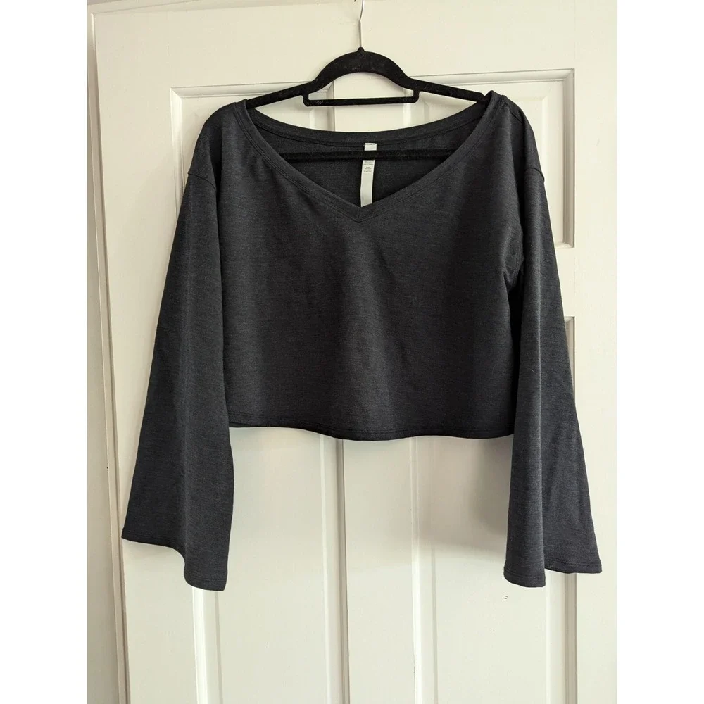 Women's Lululemon Show Your Depth Long Sleeve Cropped Shirt Top Size M/L